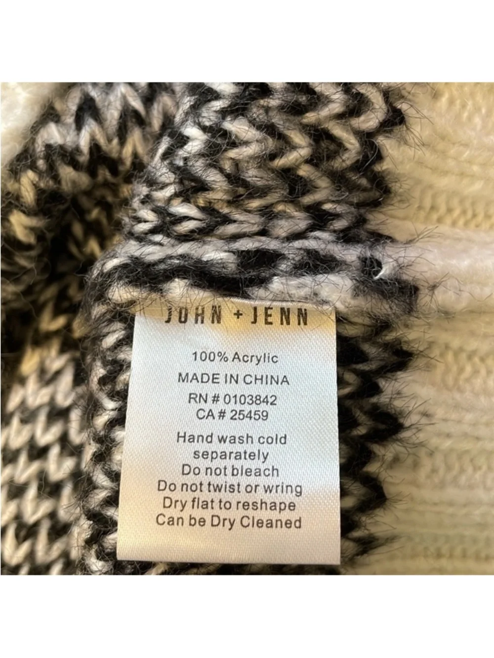 JOHN + JENN Rickey Houndstooth Crew Neck Sweater. Large. NWT. $135! - Picture 6 of 8
